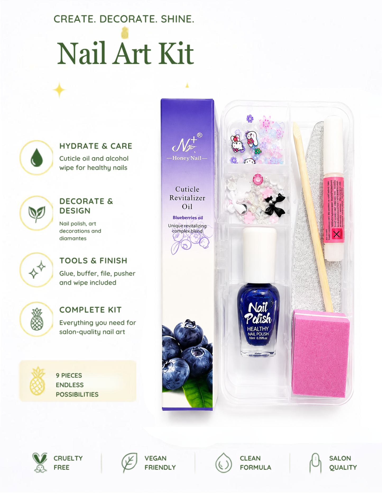 NAIL ART KIT - BLUEBERRIE