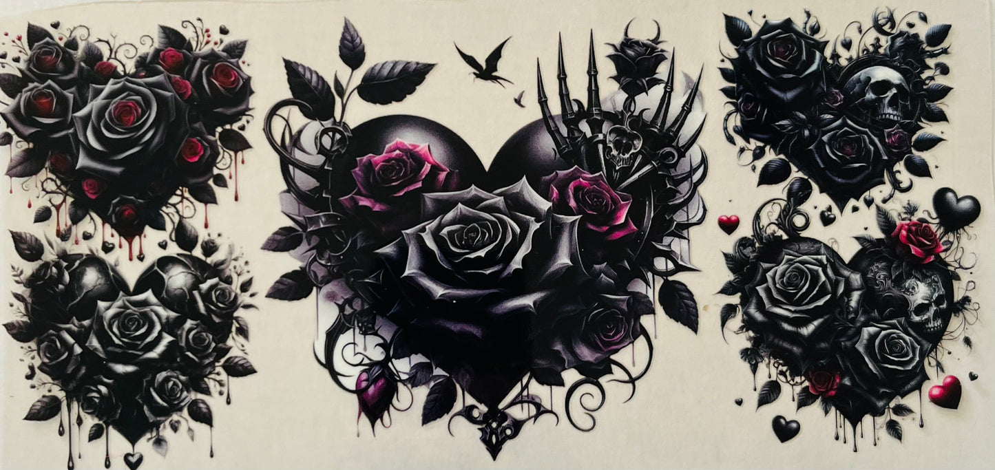 Black Hearts - UV / DTF Wraps