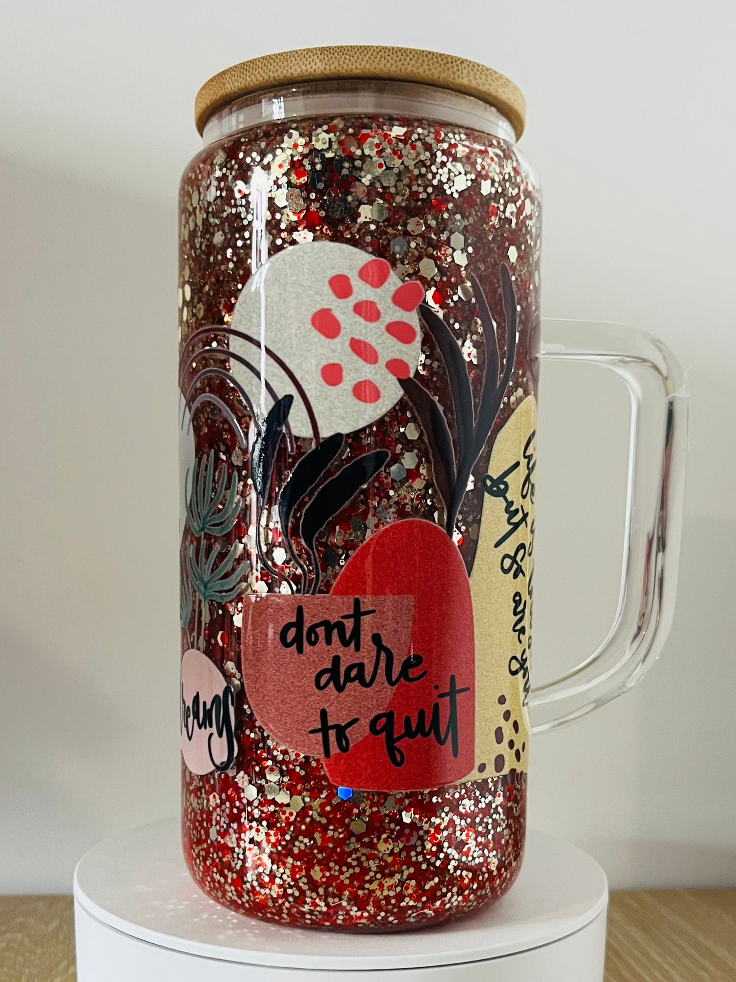 Affirmation: Dream Big - Tall Glass with Handle