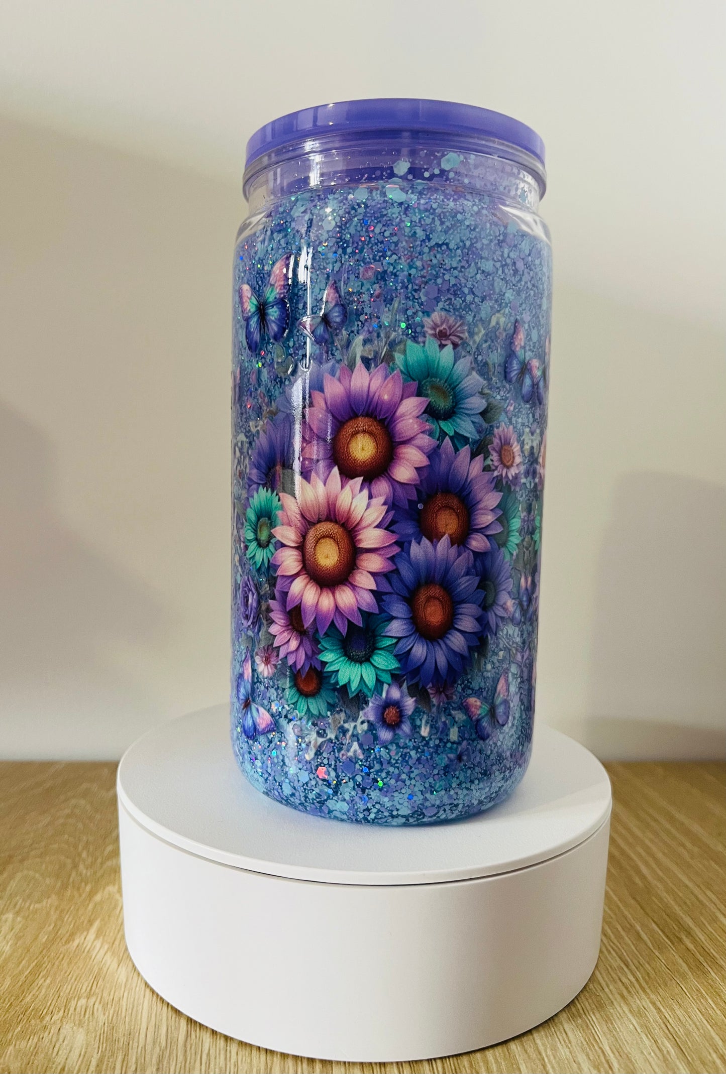 Flowers - Acrylic Snowglobe Tumbler