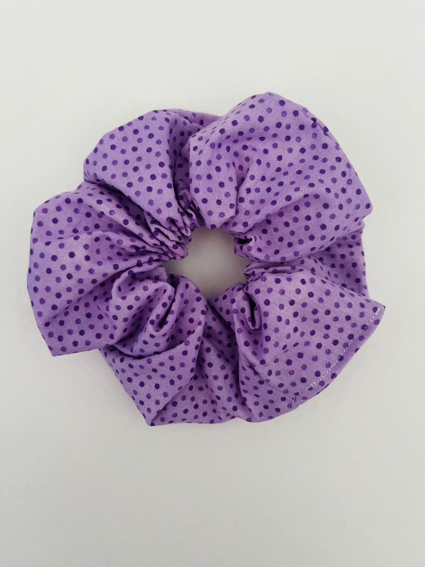 Purple Dots Scrunchie