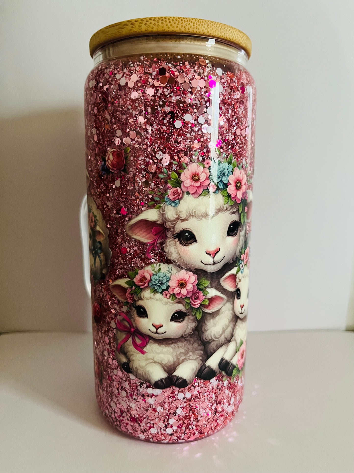 Lambs - Glass Snowglobe Tumbler