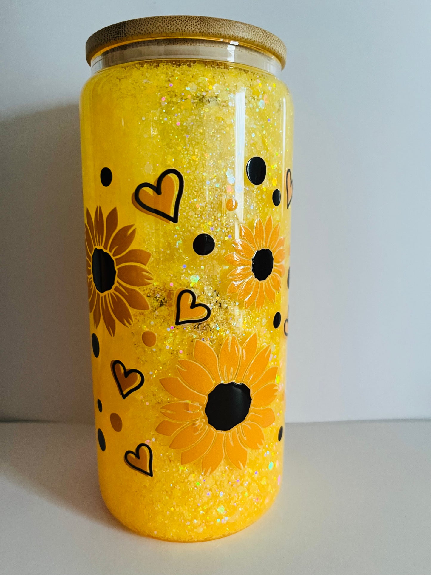 Sunflowers - Glass Snowglobe Tumbler