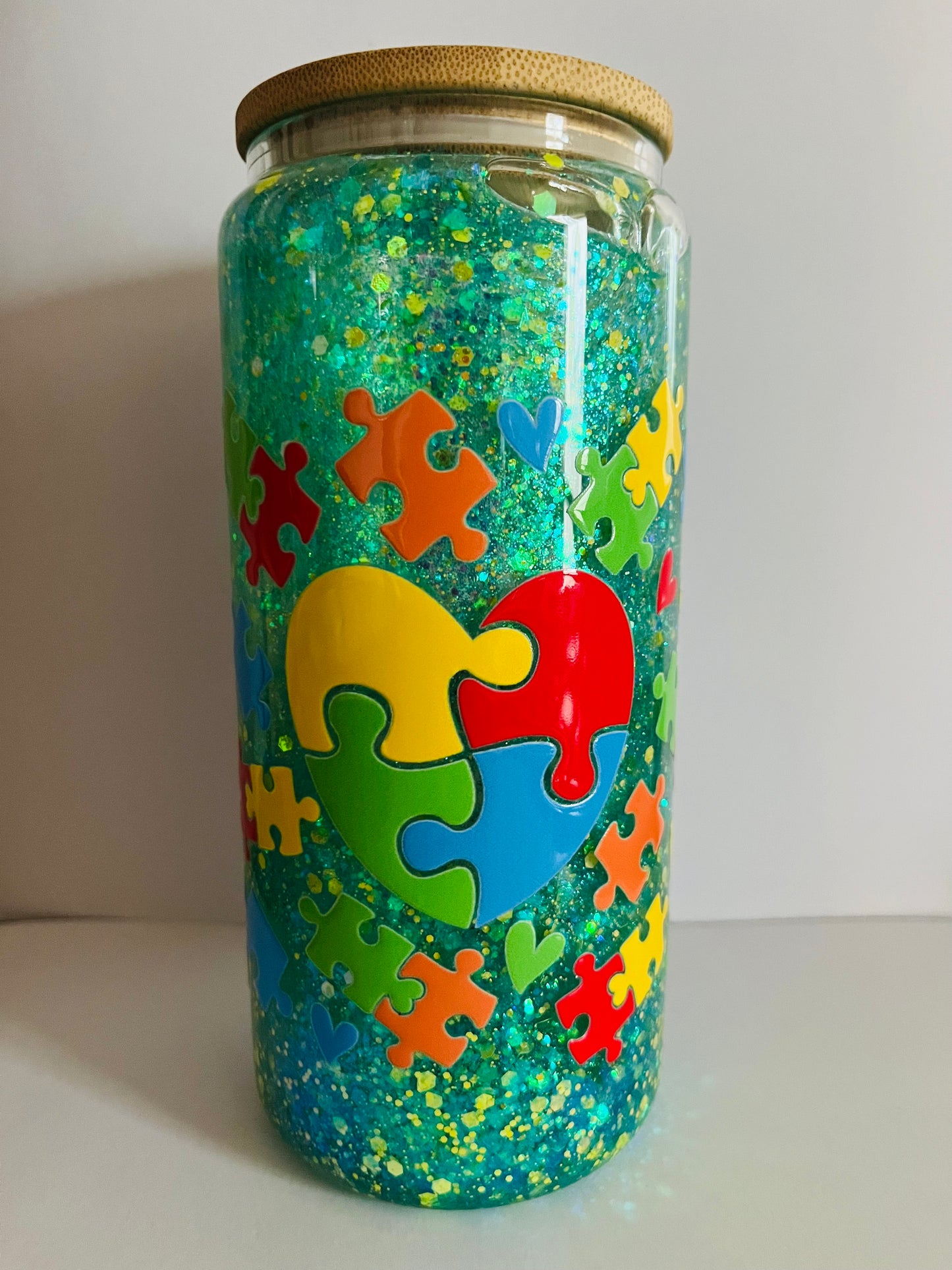 Autism - Glass Snowglobe Tumbler