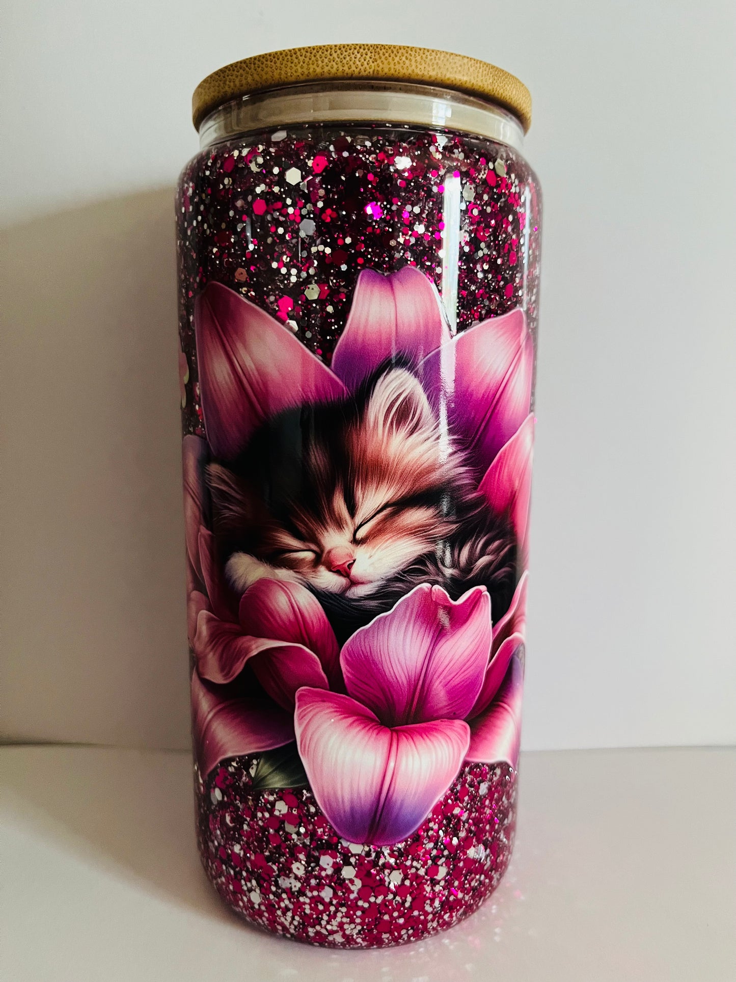 Kitten - Glass Snowglobe Tumbler