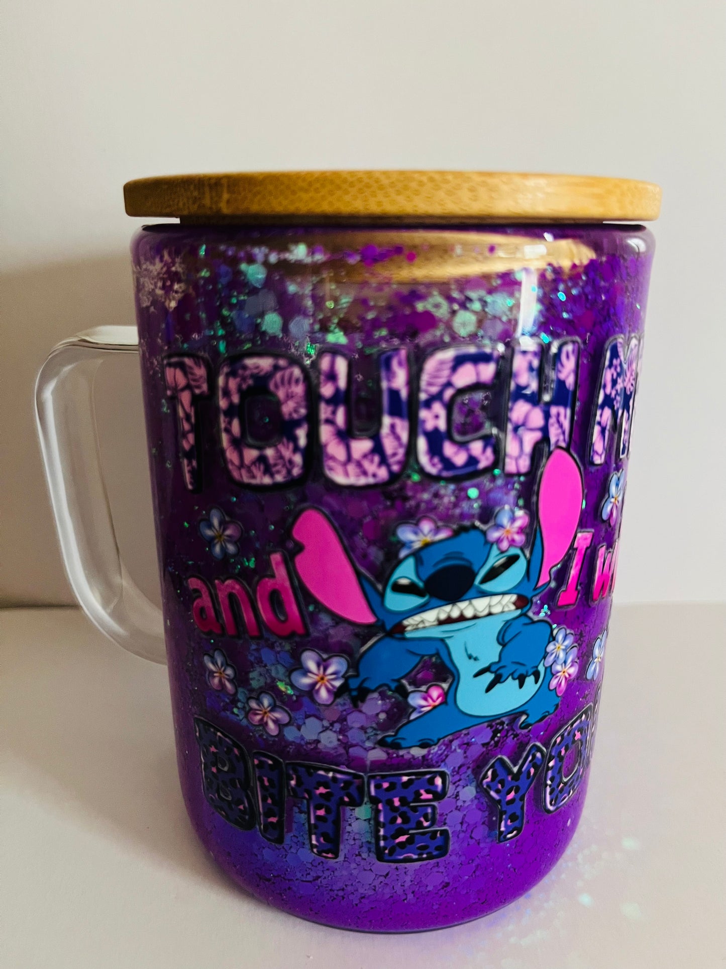 Stitch - Glass Snowglobe Tumbler