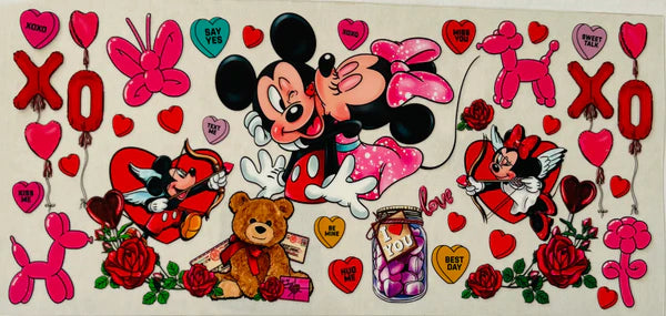 Valentines: Mickey & Minnie Mouse - UV / DTF Wraps