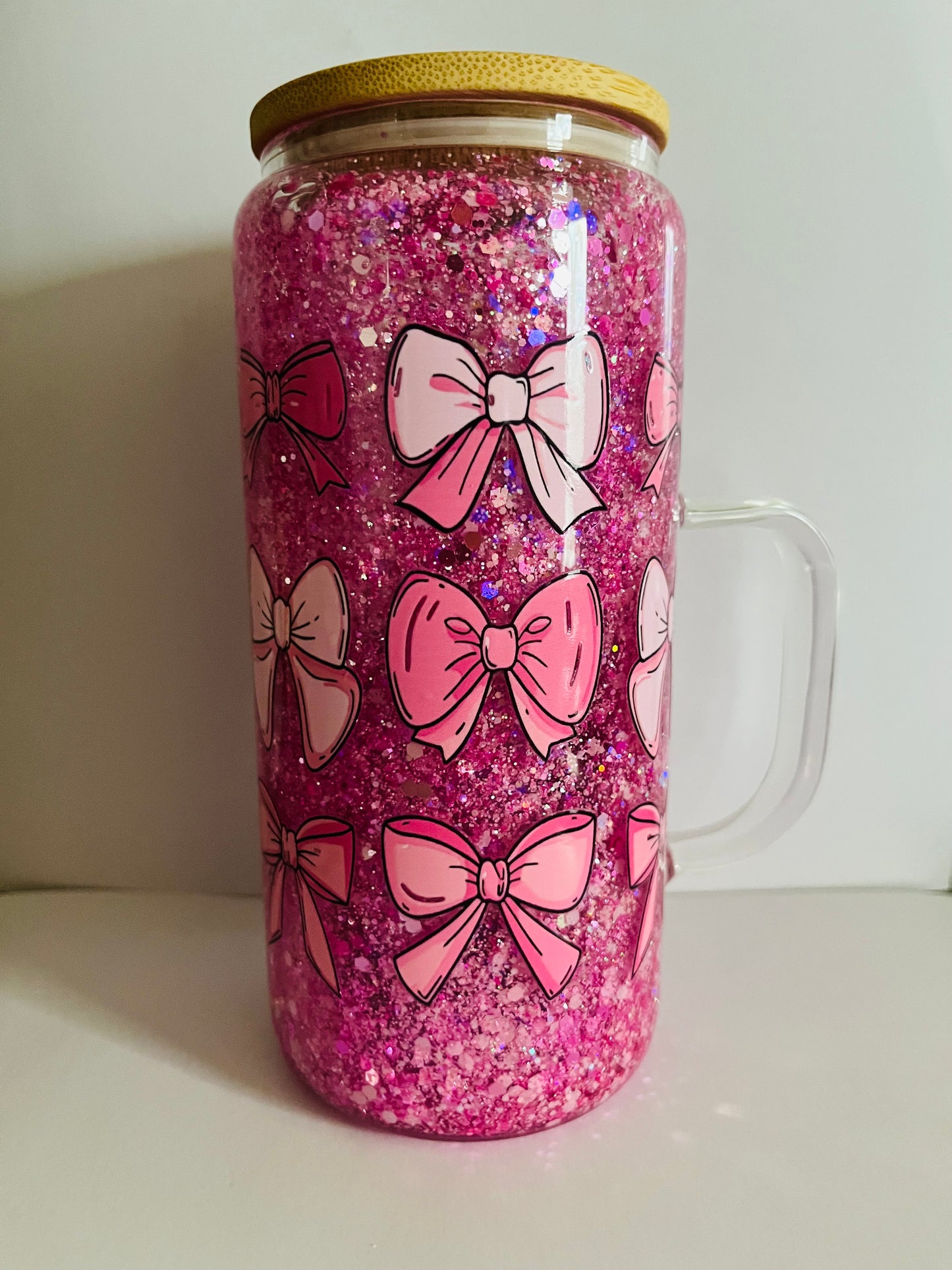 Bows - Glass Snowglobe Tumbler