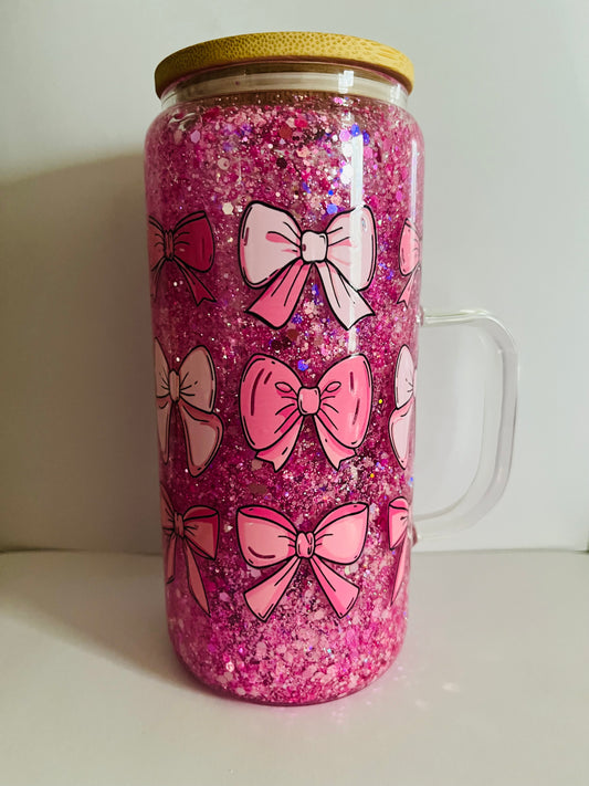 Bows - Glass Snowglobe Tumbler