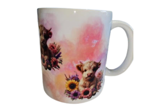 HIGHLAND COW/PINK BACKSPLASH